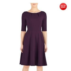 Eshakti 2X 20W Pleat Neck Knit Dress